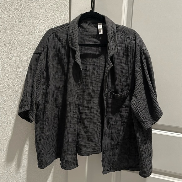 Gauze linen button up shirt - Picture 1 of 4